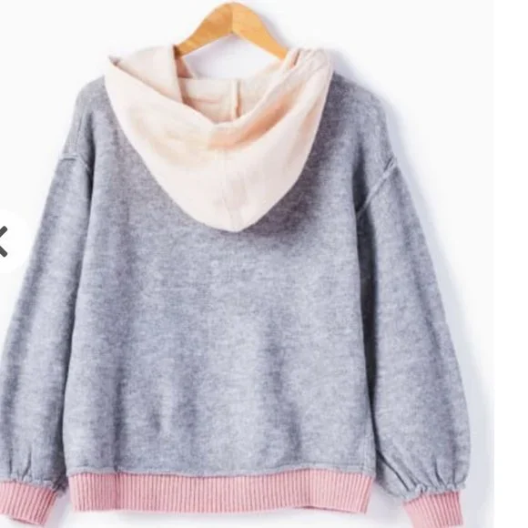 Vintage Havana Boxy Hoodie in Charcoal/Mauve S - Picture 2 of 11